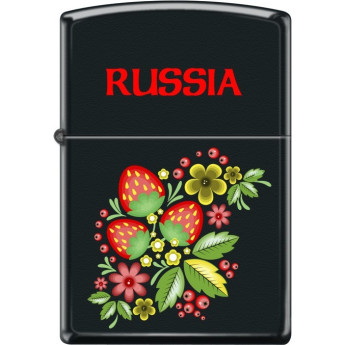 Zippo 218 Russian Khokhloma — зажигалка с хохломской росписью